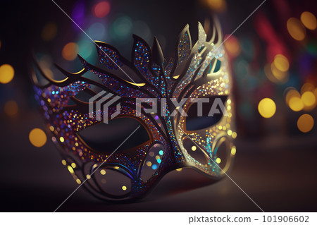 Luxury Masquerade venetian carnival mask, female theatrical. Neural network AI generated art Luxury Masquerade venetian carnival mask, female theatrical. Neural network AI generated art 101906602