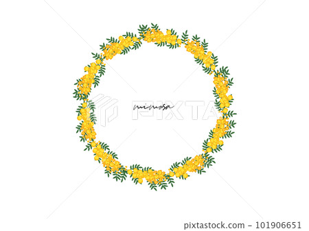 含羞草花花環框架 04 101906651