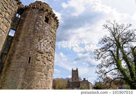Nunney Castle, Somerset, England - United Kingdom 101907010