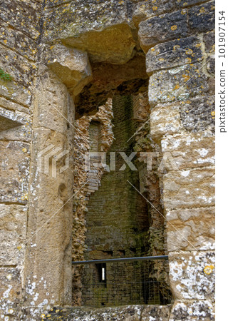 Inside walls of Nunney Castle, Somerset, England - United Kingdom Inside walls of Nunney Castle, Somerset, England - United Kingdom 101907154