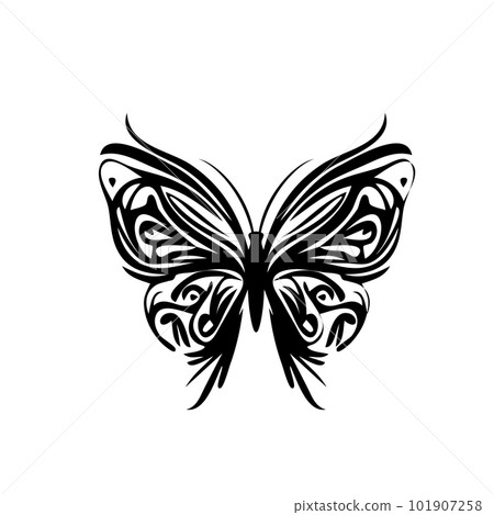 Butterfly Icon, Moth Symbol, Insect Silhouette, Butterflies Pictogram, Butterfly Vector Illustration 101907258