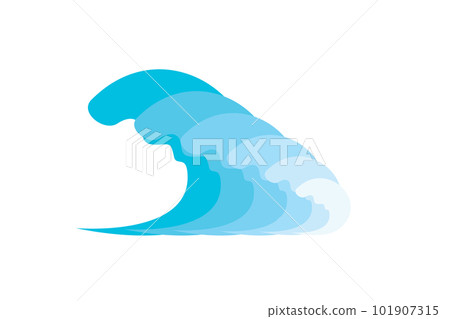 Sea Wave Icon, Water Symbol, Ocean Ripple Isolated, Oceanic Flowing Sign, Bending Lines Vector Illustration Sea Wave Icon, Water Symbol, Ocean Ripple Isolated, Oceanic Flowing Sign, Bending Lines Vector Illustration 101907315