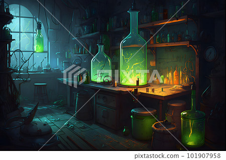 Vintage Old medical, chemistry and pharmacy history concept background. Retro style. Neural network AI generated art Vintage Old medical, chemistry and pharmacy history concept background. Retro style. Neural network AI generated art 101907958