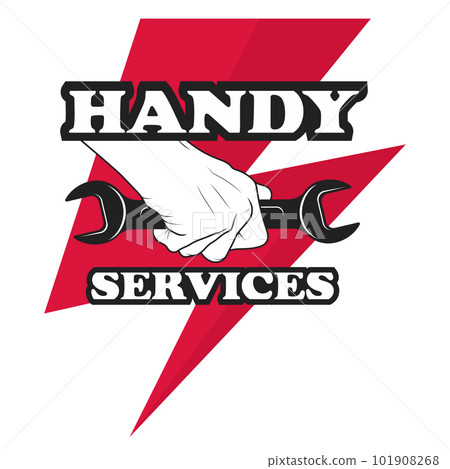 Wrench in hand symbol for repair 101908268