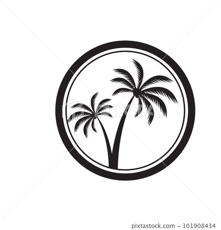Tropical island illustration design template 101908434