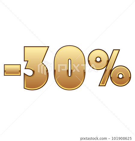 Banner golden shiny bright price reduction by 30 percent 101908625