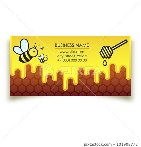 Bees and honey business card 101908778