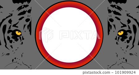 Vector of a tiger head with design on grey background, vector illustration. Wild Animals. 101909924