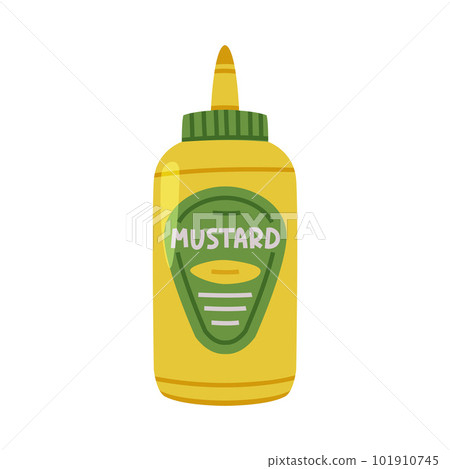 Mustard Paste or Sauce in Labeled Plastic Bottle as Hot and Spicy Seasoning Vector Illustration Mustard Paste or Sauce in Labeled Plastic Bottle as Hot and Spicy Seasoning Vector Illustration 101910745