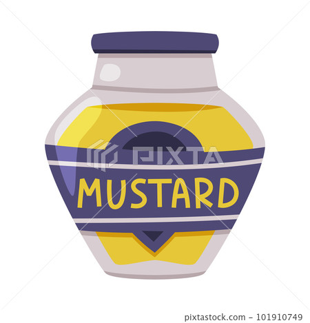 Mustard Paste or Sauce in Labeled Glass Bottle as Hot and Spicy Seasoning Vector Illustration Mustard Paste or Sauce in Labeled Glass Bottle as Hot and Spicy Seasoning Vector Illustration 101910749