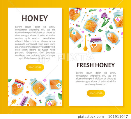 Honey Design with Pure and Natural Sweet Food from Sugary Nectar Vector Template Honey Design with Pure and Natural Sweet Food from Sugary Nectar Vector Template 101911047