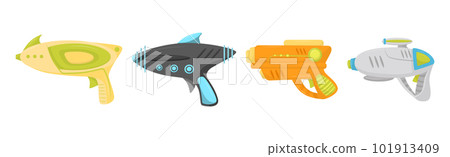Water Gun or Water Pistol as Toy Gun for Shooting Water Vector Set Water Gun or Water Pistol as Toy Gun for Shooting Water Vector Set 101913409