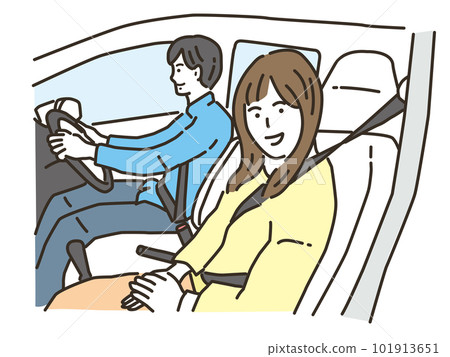 一對男女開車約會 一對男女開車約會 101913651