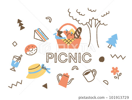 What you need to enjoy a picnic_color What you need to enjoy a picnic_color 101913729