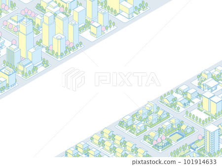 城市景觀的三維視圖。 101914633