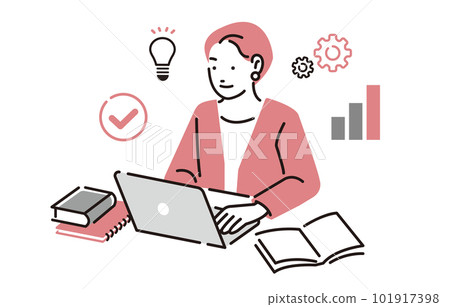 Person reskilling female image Person reskilling female image 101917398