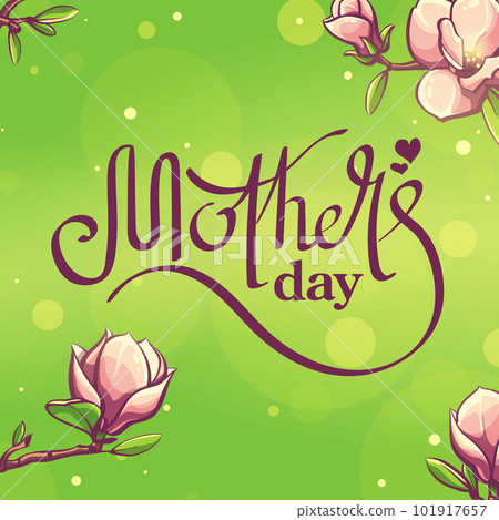 Bright vector illustration Greeting card Mothers day Bright vector illustration Greeting card Mothers day 101917657