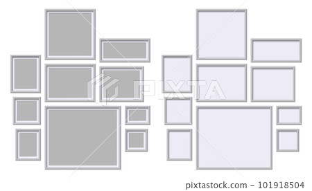 Blank picture frame. Realistic frames for paintings or photographs. 101918504