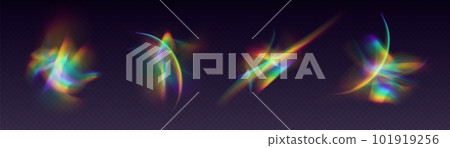 Refractions set, leak flare overlay, rainbow sunlight effect, holographic rays collection Refractions set, leak flare overlay, rainbow sunlight effect, holographic rays collection 101919256