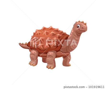 Cartoon carbonemis dinosaur character. Isolated vector extinct genus of giant turtles from the Podocnemididae family. Giant predator from the early Paleocene Cerrejon Formation of Colombia 101919611