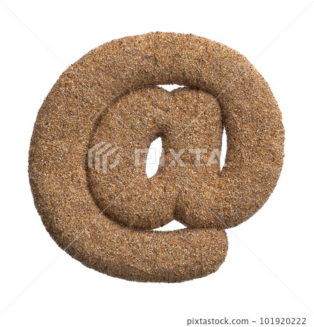 Sand email sign - 3d at sign beach symbol - Holidays, travel or ocean concepts Sand email sign - 3d at sign beach symbol - Holidays, travel or ocean concepts 101920222