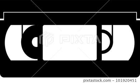 VHS video cassette tape icon on white background. VHS sign. VHS tape symbol. flat style. 101920451