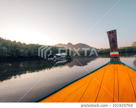 Longtail boat trip to the island 101920768