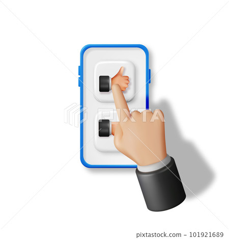 3D Thumbs Up and Thumbs Down Gestures in Phone 101921689