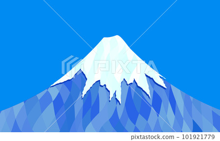 Illustration of Mt.Fuji in front of summer in polygon style Illustration of Mt.Fuji in front of summer in polygon style 101921779