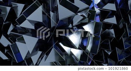 Photo of Mirrored Wall Art in a Modern Interior Design 3d render illustration 101921860