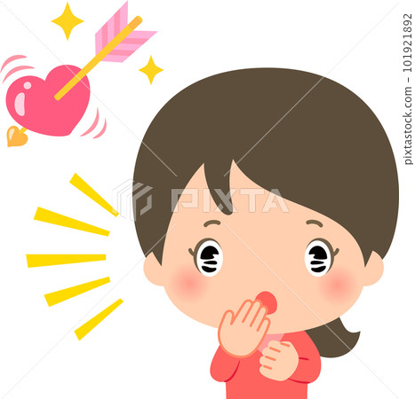 一個被刺穿心的女人，她的心在顫抖 101921892