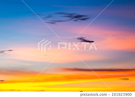 colorful dramatic sky with cloud at sunset.. colorful dramatic sky with cloud at sunset.. 101923900
