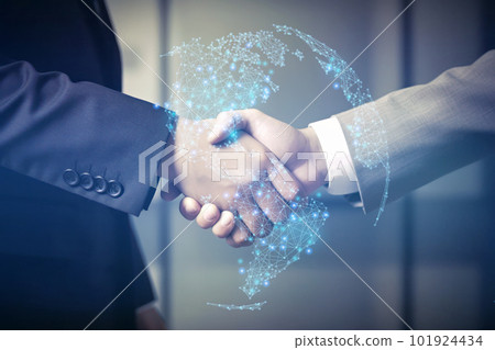 Global business, handshake scene 101924434