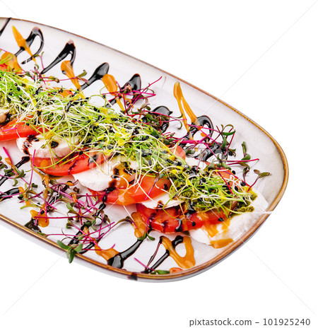 Tomato and mozzarella slices - caprice salad Tomato and mozzarella slices - caprice salad 101925240