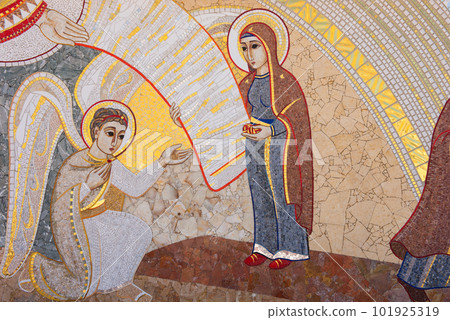 Religious christian mosaics in Ta Pinu, Malta 101925319