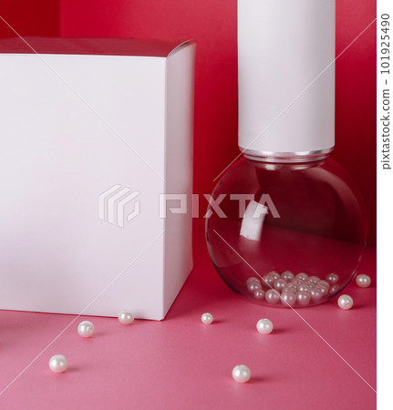 soda in a tin on a pink background with beautiful decorations soda in a tin on a pink background with beautiful decorations 101925490