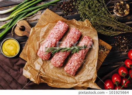 Traditional romanian mititei, pork meat rolls Traditional romanian mititei, pork meat rolls 101925664