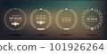 Set of award label or wreath bestseller symbol 101926264