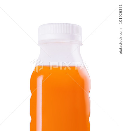 Plastic bottle of organic fresh orange or carrot juice 101926351