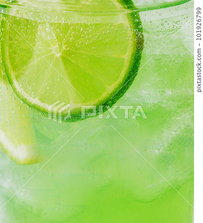 Citrus cocktail mojito with lime and mint 101926799