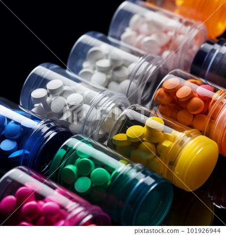 Colorful Medication Packaging in Various Shapes Colorful Medication Packaging in Various Shapes 101926944