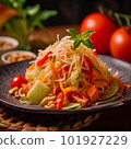 Zesty Thai Papaya Salad Spicy Refreshment 101927229