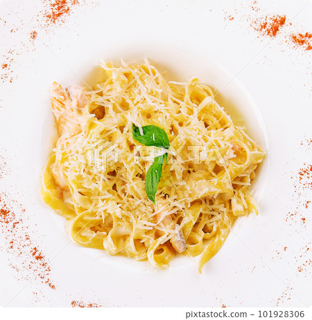 pasta tagliatelle with salmon and parmesan cheese pasta tagliatelle with salmon and parmesan cheese 101928306