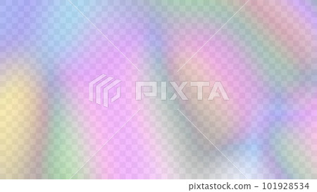 Modern blurred gradient background in trendy retro 90s, 00s style. Y2K aesthetic. Rainbow light prism effect. Hologram reflection. Poster template for social media posts, digital marketing, sales 101928534