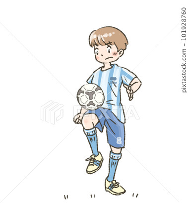 Illustration of a boy doing lifting 101928760