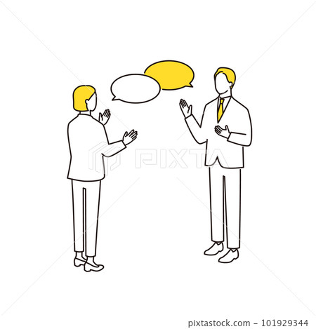 Business person having a conversation and giving ideas 101929344