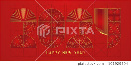 2024 luxury geometric numbers. Abstract pattern text. 2024 luxury geometric numbers. Abstract pattern text. 101929594