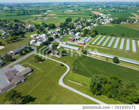 Aerial View of Farmersville Pennsylvania 101930171