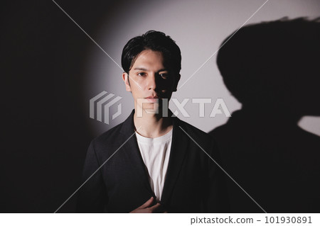 male portrait shadow 101930891