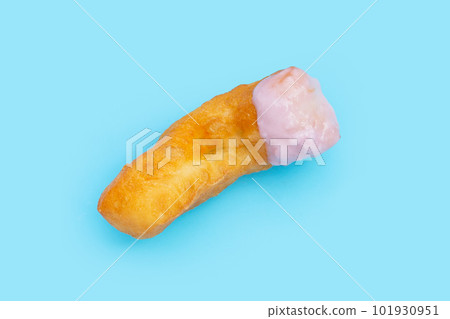 Deep-fried dough sticks or chinese bread sticks with with taro custard dip Deep-fried dough sticks or chinese bread sticks with with taro custard dip 101930951